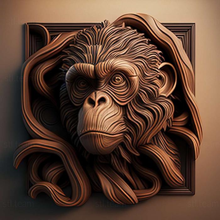 3D model Alouatta discolor (STL)